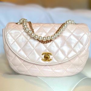 Authentic Chanel Half Moon Flap.. FREE SHIP